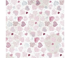 Mustriga kartong Heyda A4, 200g/m² - südamed, roosa